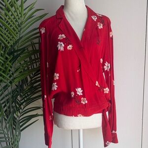 Abercrombie & Fitch Scarlet Floral Top